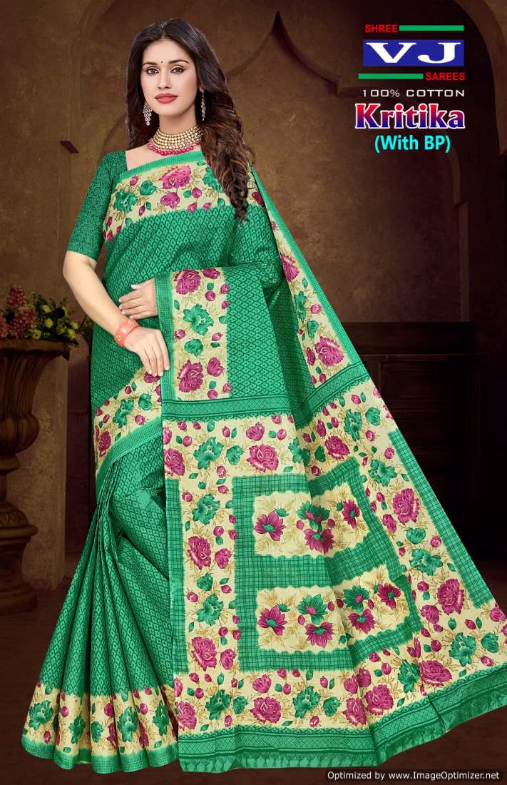 Kritika Vol 1 By By Shree VJ Daily Wear Cotton Printed Sarees Wholesale Market In Surat